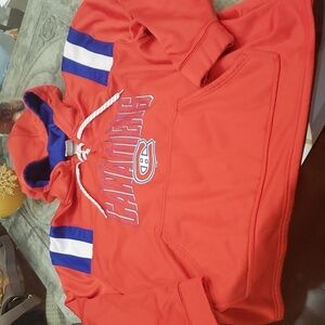 MONTREAL CANADIENS MEN'S RED HOODED JERSEY NEW XL Oversize